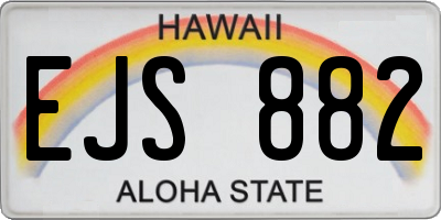 HI license plate EJS882