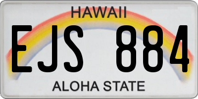 HI license plate EJS884