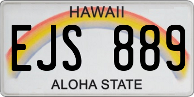 HI license plate EJS889