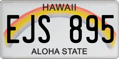 HI license plate EJS895