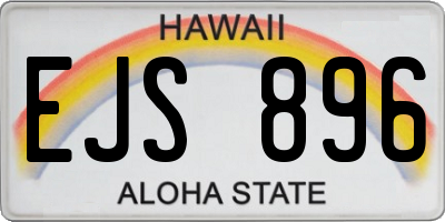 HI license plate EJS896