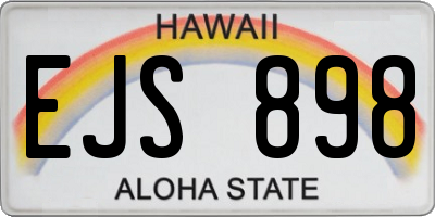 HI license plate EJS898