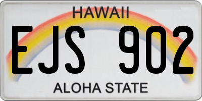 HI license plate EJS902