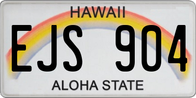 HI license plate EJS904