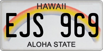 HI license plate EJS969