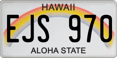 HI license plate EJS970