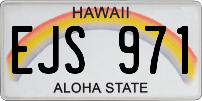 HI license plate EJS971