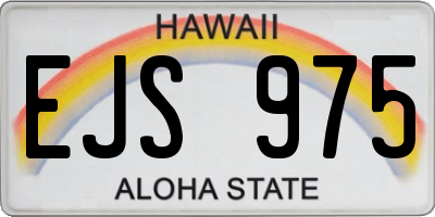 HI license plate EJS975