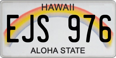 HI license plate EJS976