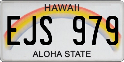 HI license plate EJS979