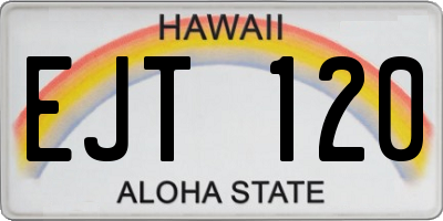 HI license plate EJT120
