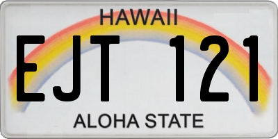 HI license plate EJT121