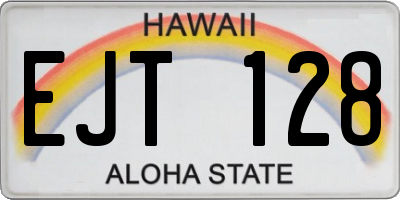 HI license plate EJT128