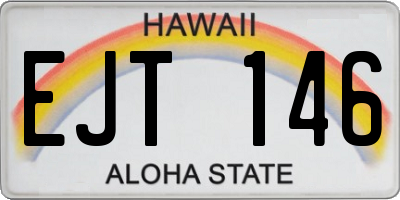 HI license plate EJT146