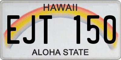HI license plate EJT150