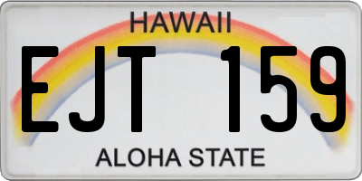 HI license plate EJT159