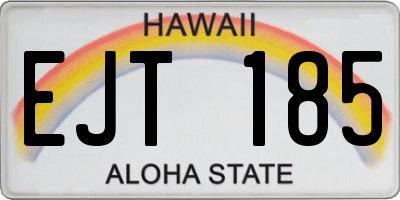 HI license plate EJT185