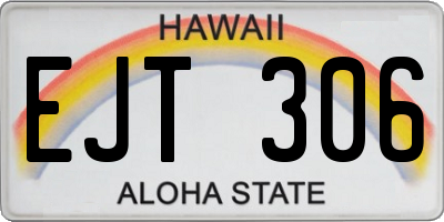 HI license plate EJT306