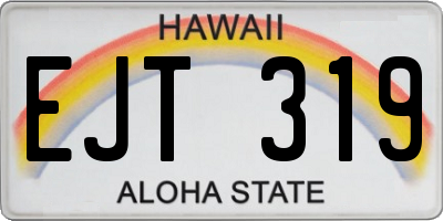 HI license plate EJT319