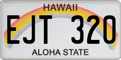 HI license plate EJT320