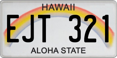 HI license plate EJT321