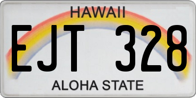 HI license plate EJT328