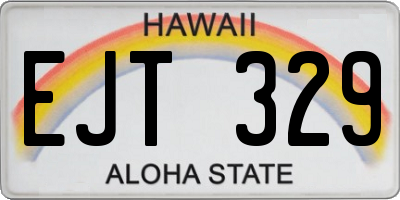 HI license plate EJT329