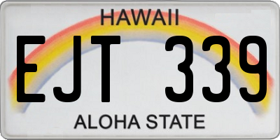 HI license plate EJT339