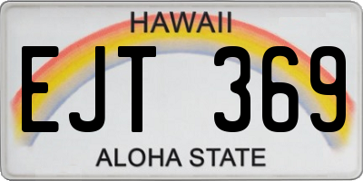 HI license plate EJT369