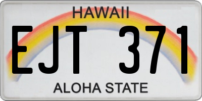 HI license plate EJT371