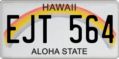 HI license plate EJT564