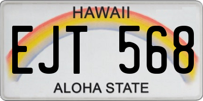 HI license plate EJT568