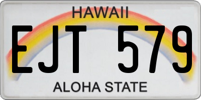 HI license plate EJT579