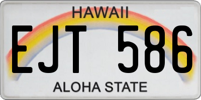HI license plate EJT586