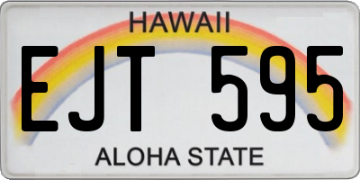 HI license plate EJT595