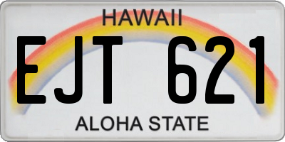 HI license plate EJT621