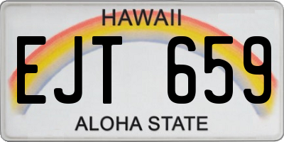 HI license plate EJT659