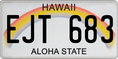 HI license plate EJT683
