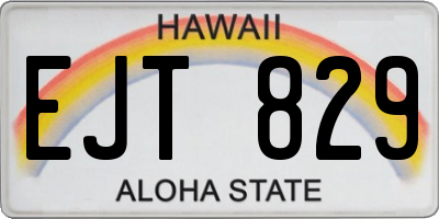 HI license plate EJT829