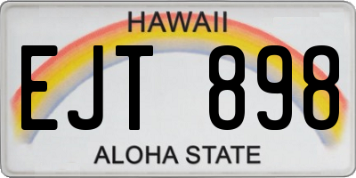 HI license plate EJT898