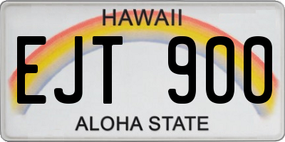 HI license plate EJT900