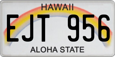HI license plate EJT956
