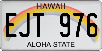 HI license plate EJT976