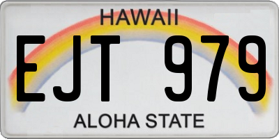 HI license plate EJT979