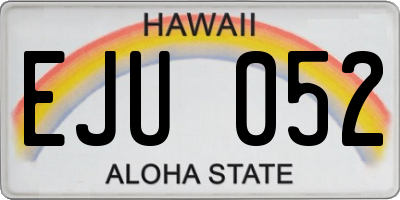 HI license plate EJU052