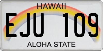HI license plate EJU109