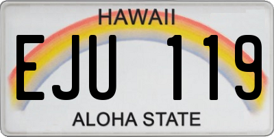 HI license plate EJU119