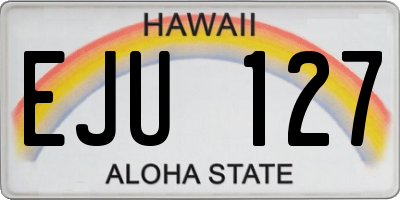 HI license plate EJU127