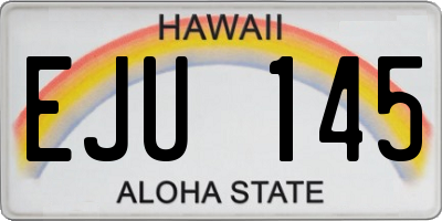 HI license plate EJU145