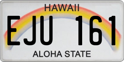 HI license plate EJU161